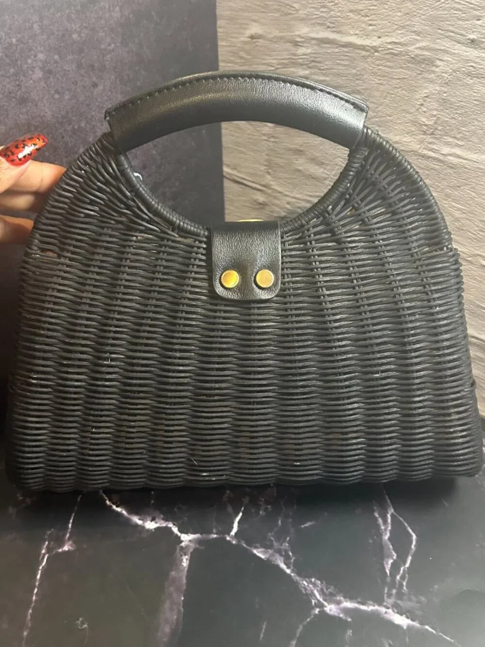 ANTONIO MELANI LENA STRAW CLUTCH